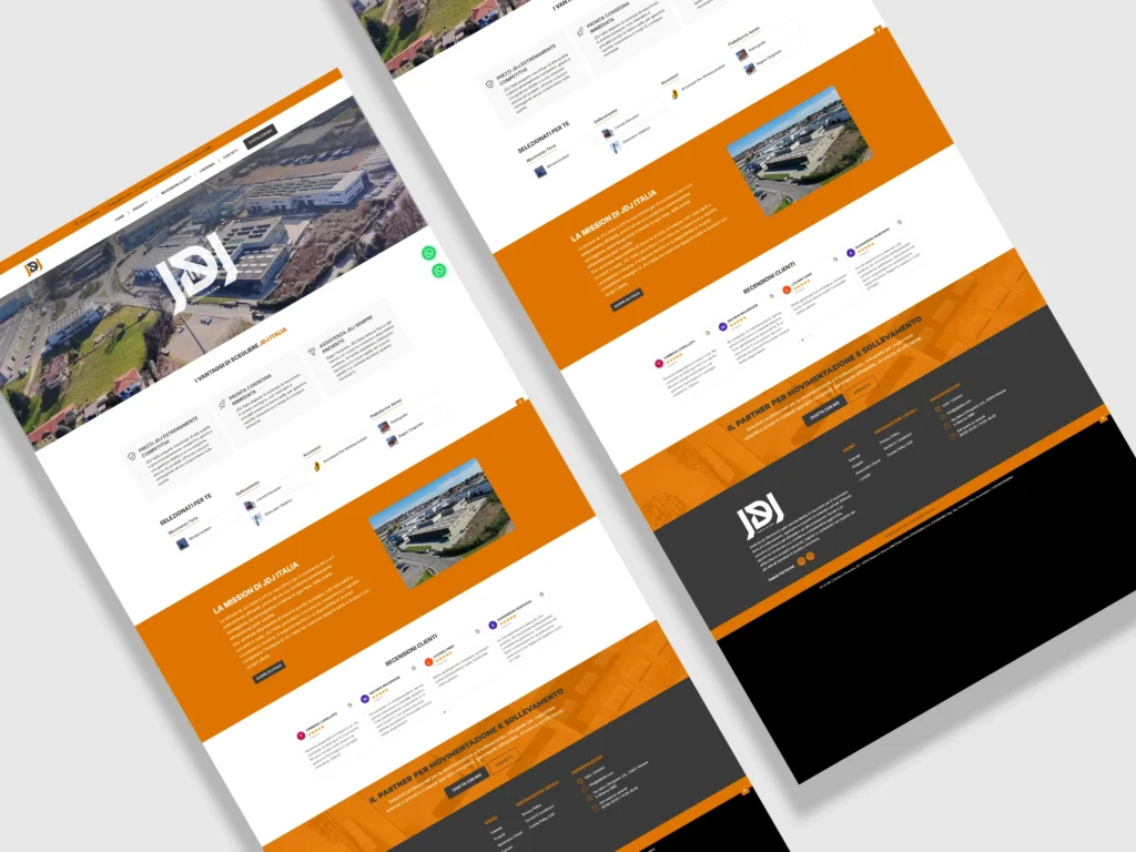 Sito e-commerce JDJ Italia su dispositivi mobile